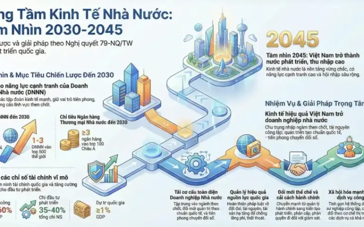 Ba nhóm ngành hưởng lợi nhiều nhất từ Nghị quyết 79 phát triển kinh tế nhà nước