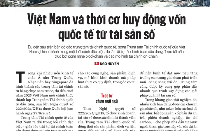 Việt Nam và thời cơ huy động vốn quốc tế từ tài sản số