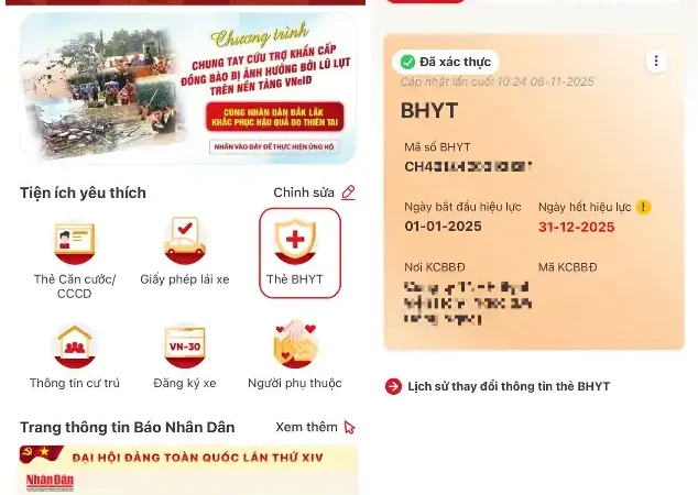 Cần làm gì khi thẻ BHYT trên VNeID hết hiệu lực?