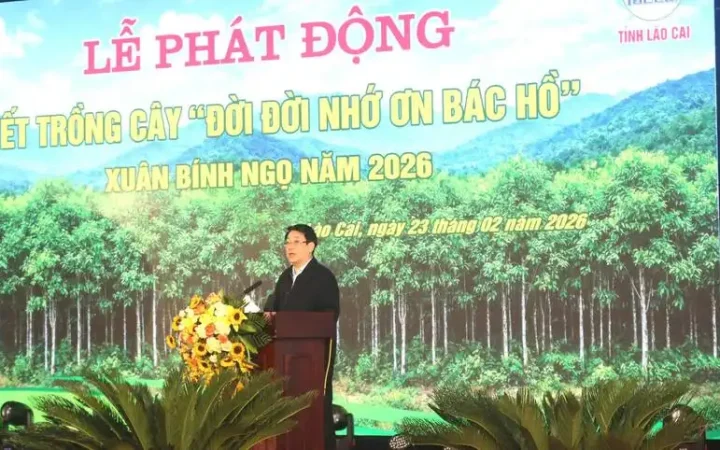 Chủ tịch nước Lương Cường phát động Tết trồng cây tại tỉnh Lào Cai