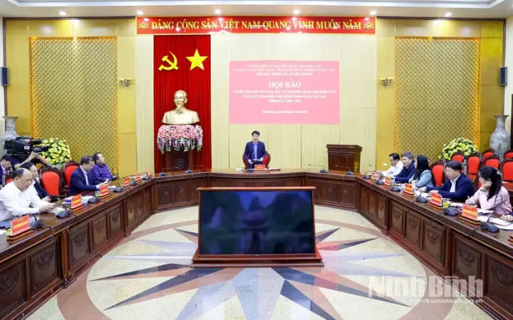 Ninh Bình: Tổ chức họp báo tuyên truyền về Cuộc bầu cử đại biểu Quốc hội khóa XVI và bầu cử đại biểu HĐND các cấp nhiệm kỳ 2026-2031