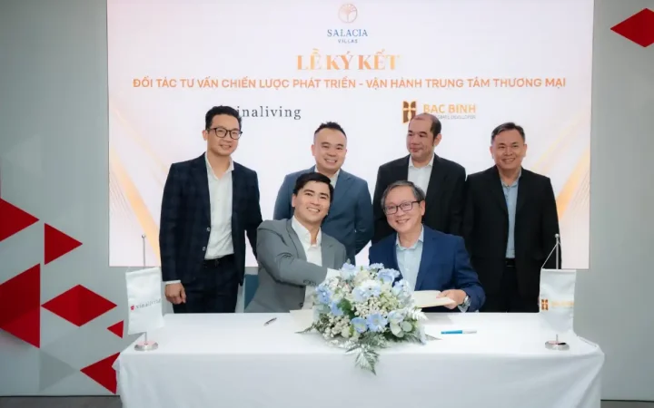 VinaLiving ký kết đối tác hợp tác phát triển trung tâm thương mại và công bố 10 đại lý phân phối Salacia Villas