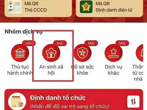 Hướng dẫn tích hợp tài khoản an sinh xã hội trên VNeID