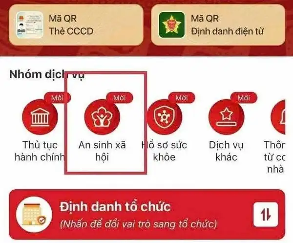 Hướng dẫn tích hợp tài khoản an sinh xã hội trên VNeID