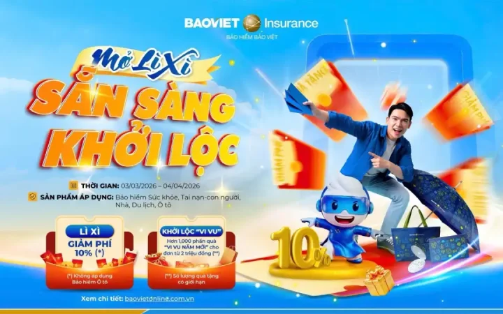 Bảo hiểm Bảo Việt triển khai chương trình khuyến mại “Mở lì xì – Sẵn sàng khởi lộc”
