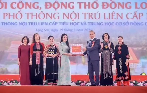 Tổng Bí thư Tô Lâm dự Lễ khởi công đồng loạt 121 trường phổ thông nội trú liên cấp biên giới tại điểm cầu Lạng Sơn