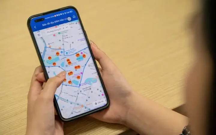 Ứng dụng iHanoi tích hợp bản đồ các điểm bầu cử phục vụ cử tri