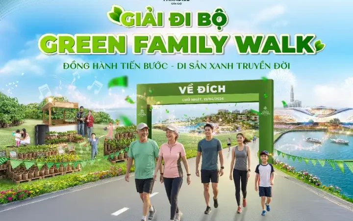 Giải đi bộ ba thế hệ Green Family Walk: Tuổi vàng, tuổi trẻ và tuổi thơ chung nhịp bước tại Vinhomes Green Paradise