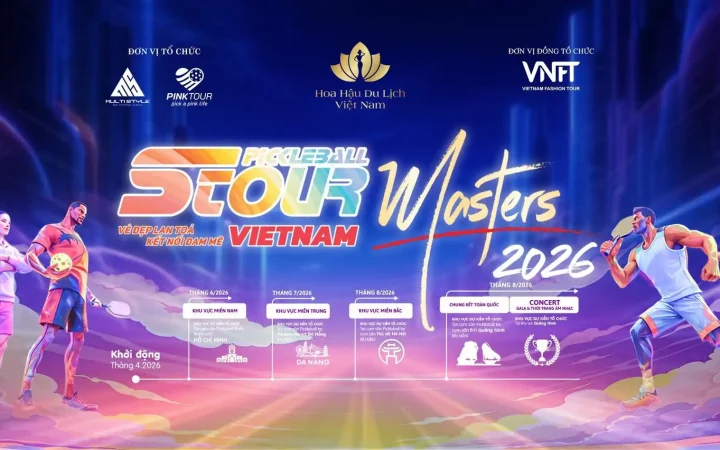 Khởi động STour Pickleball Vietnam Masters 2026, quy tụ 7.000 vận động viên trên toàn quốc
