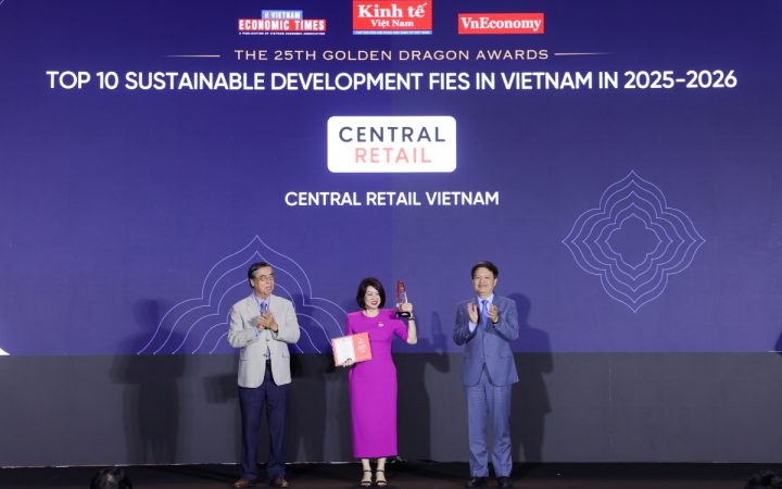 Central Retail Việt Nam được vinh danh “Doanh nghiệp phát triển bền vững 2025 – 2026”